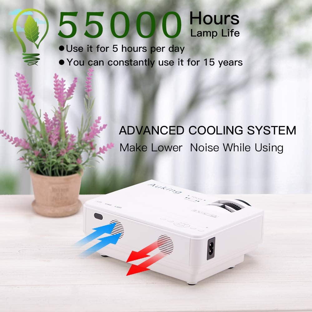 AuKing Mini Projector 2022 Upgraded Portable