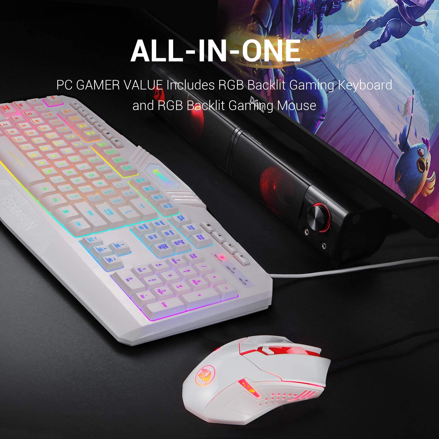 Redragon S101 Wired Gaming Keyboard and Mouse Combo RGB Backlit Gaming Keyboard