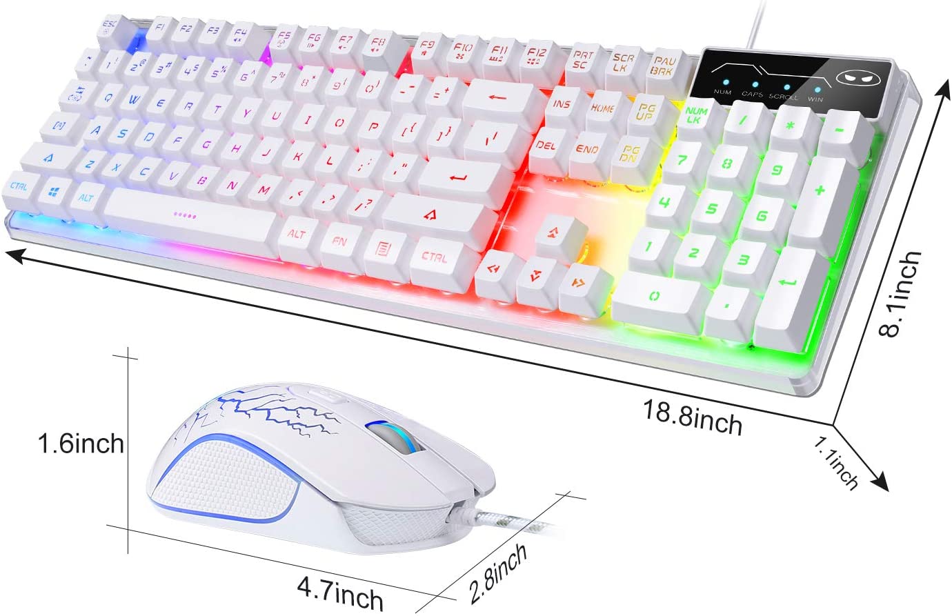 K1 LED Rainbow Backlit Keyboard